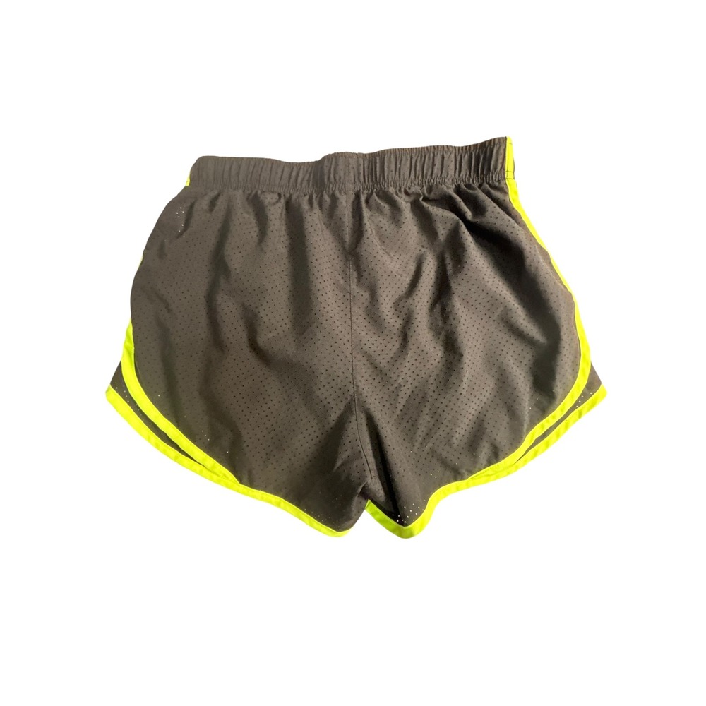Calvin Klein Performance Womens Running Shorts Black Neon Yellow Mesh Medium